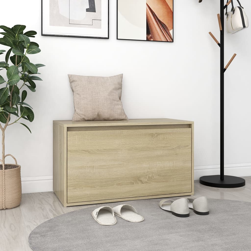 Flurbank 80x40x45 cm Sonoma-Eiche Holzwerkstoff